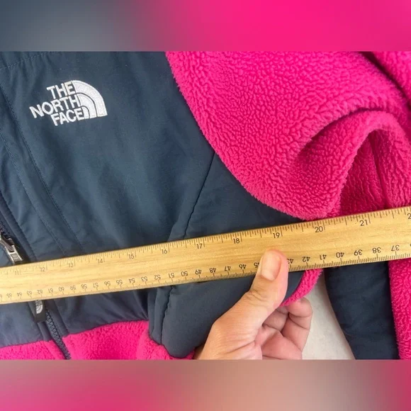 THE NORTH FACE Denali Polartec Pink BlackFleece Full Zip‎ Coat Jacket Small - Picture 16 of 16